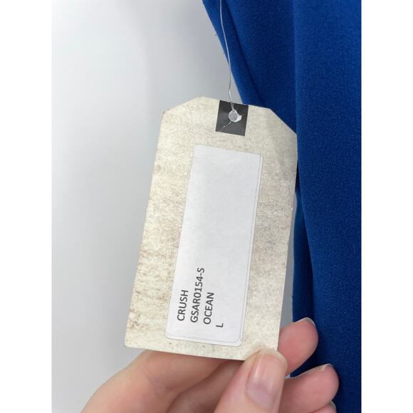 Katie May Dress Womens Large Crush Gown Ocean Blue Strapless Plunging V Neck NWT - Picture 6 of 9